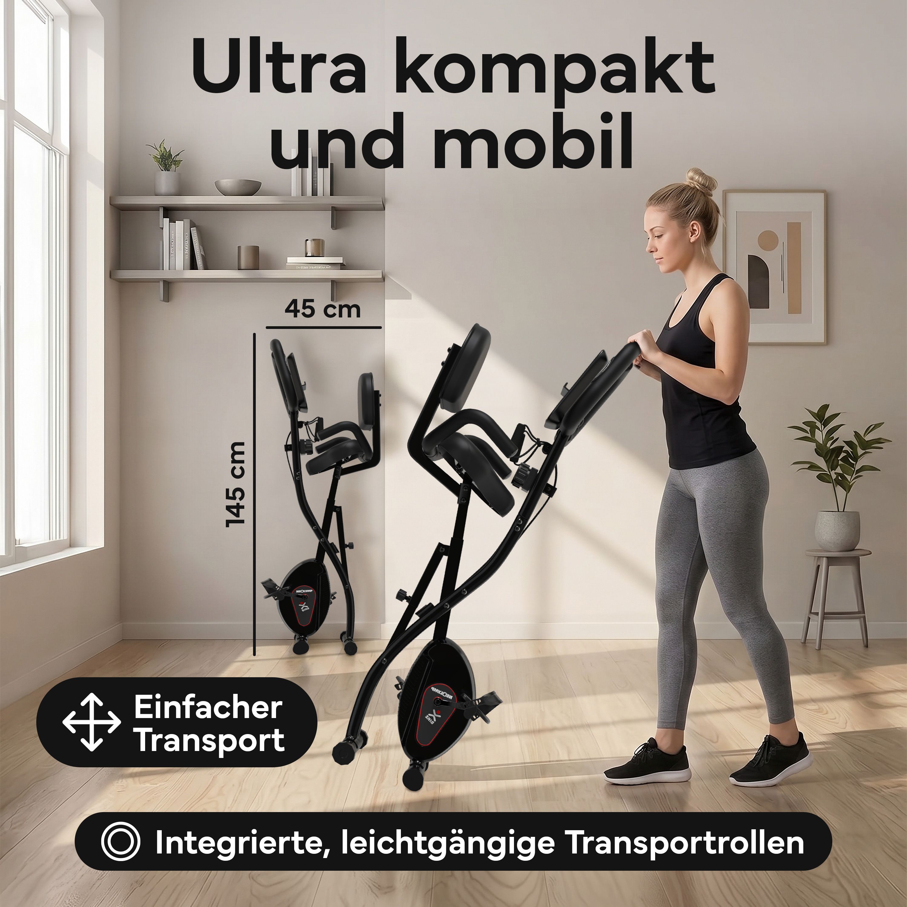 Heimtrainer Fahrrad klappbar