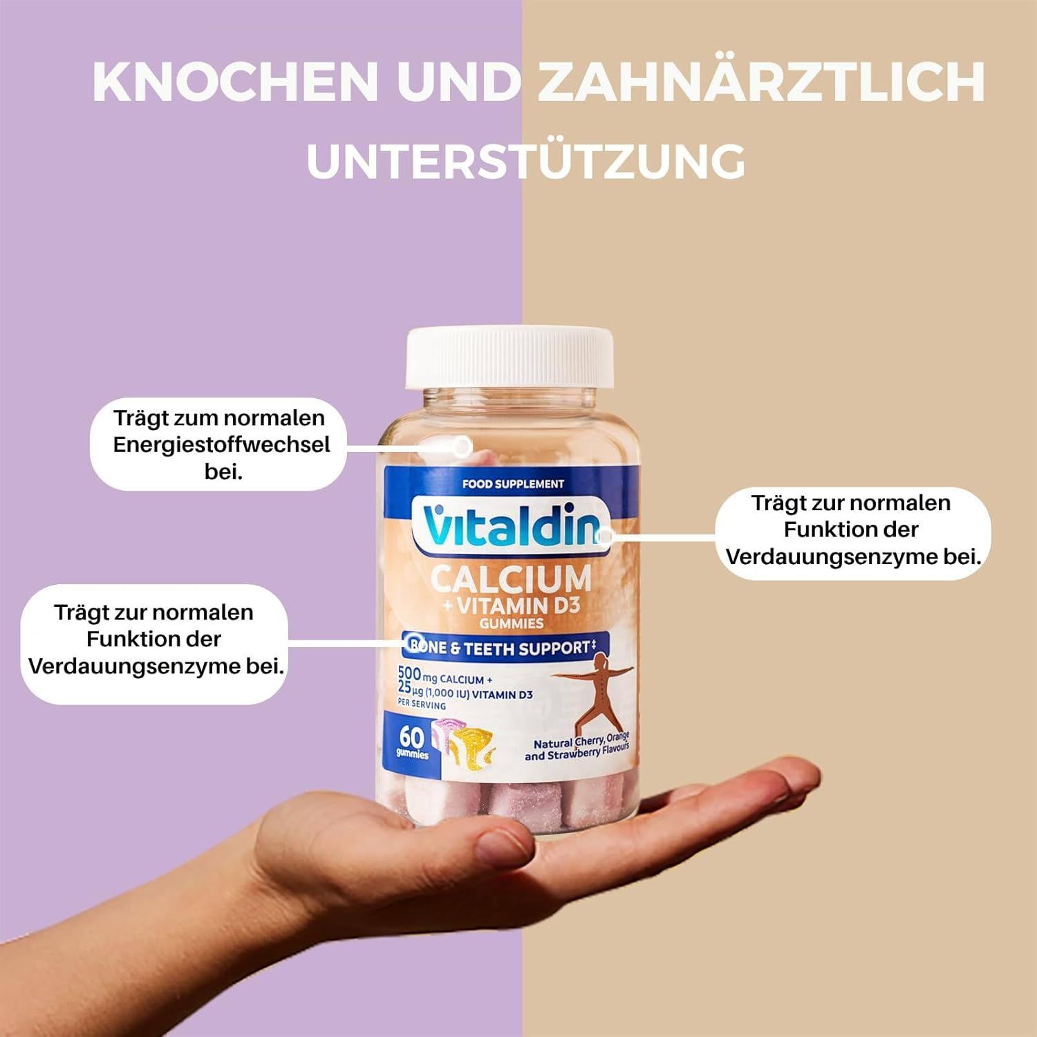 VITALDIN Calcium + Vitamin D3 Gummies