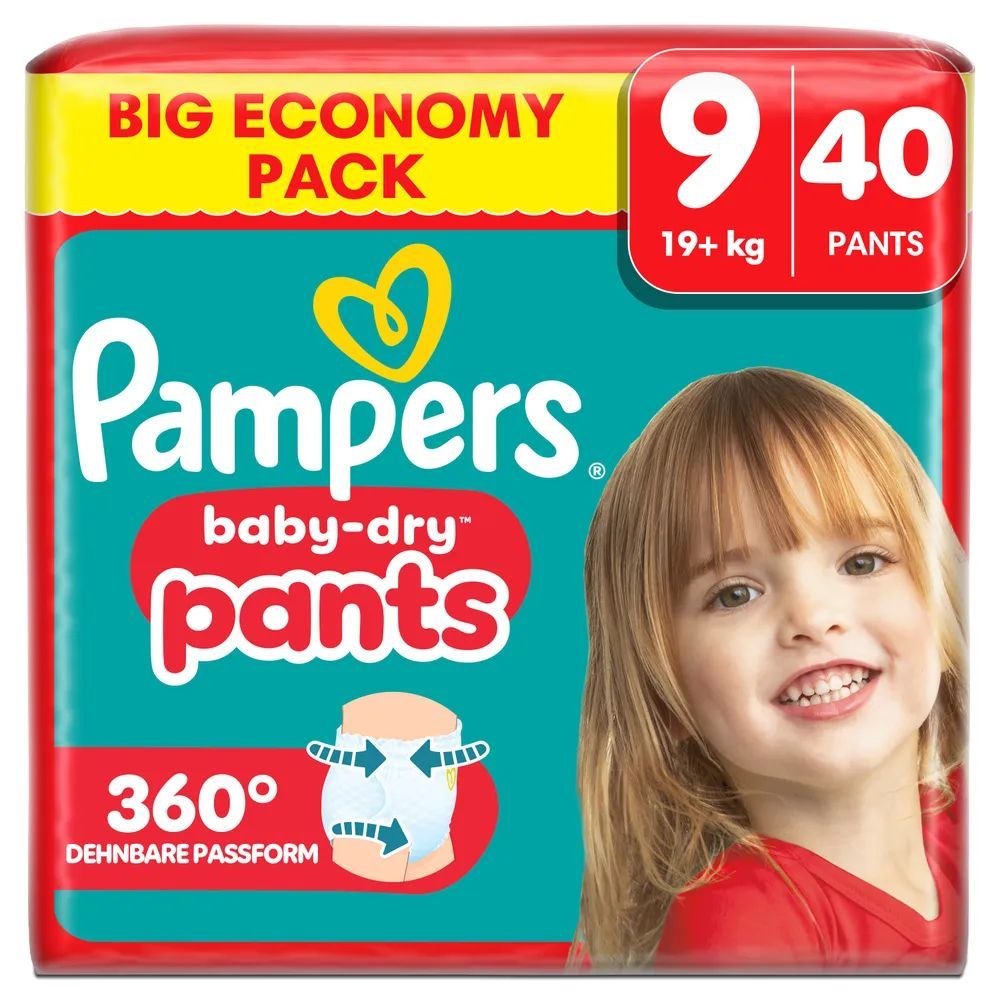 Pampers Baby Dry Pants Gr. 9 Extra Large 19+kg Big  Windeln Eco Pack