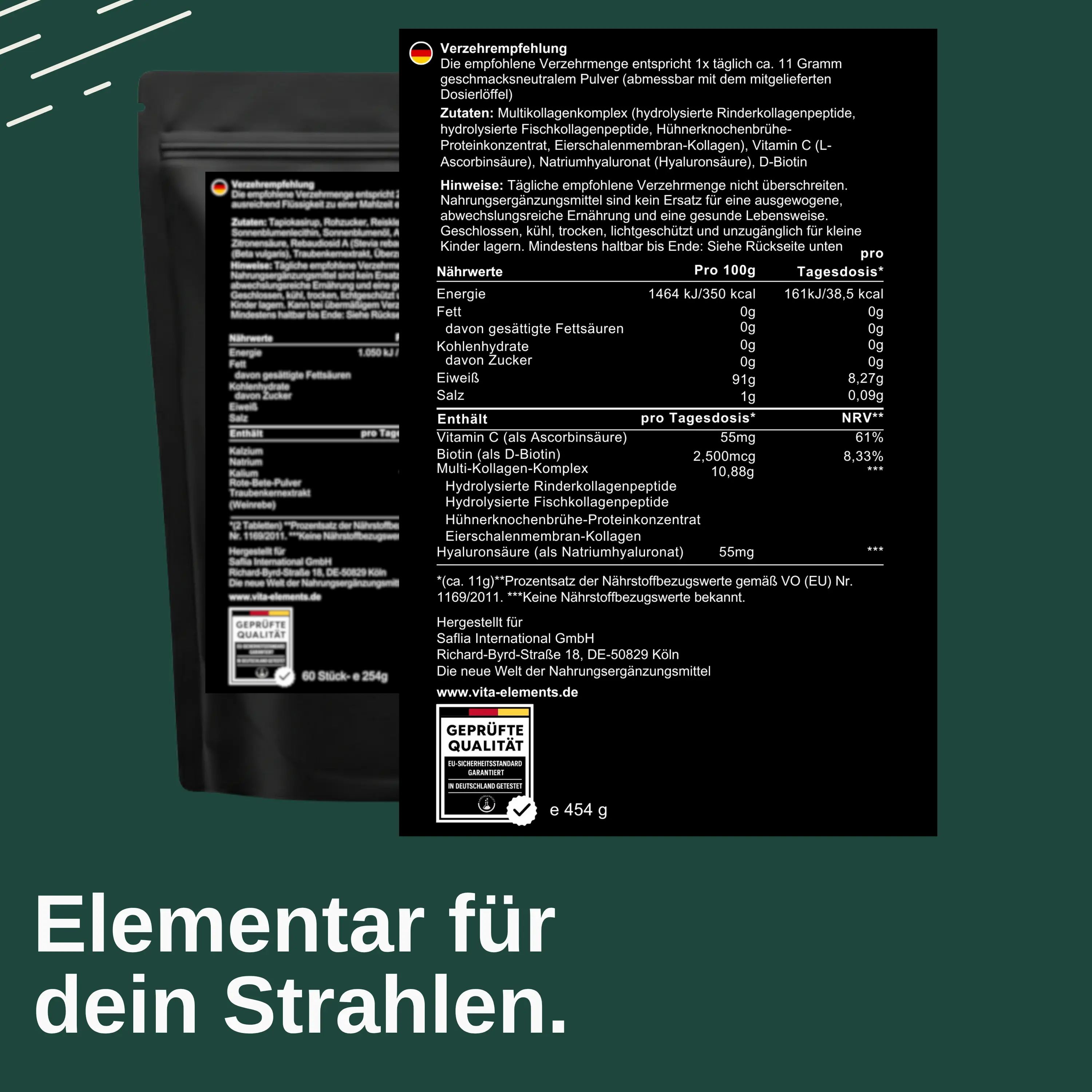 Vita Elements Kollagen Peptide Pulver