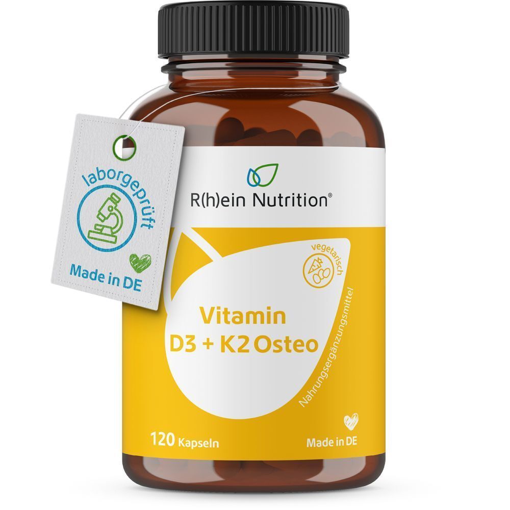 R(h)ein Nutrition Vitamin D3 + K2 Osteo 2.000 I.E. Vitamin D3 + 80 µg Vitamin K2