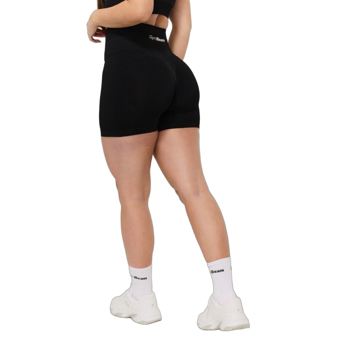 GymBeam Shorts Damen Slim Seamless mit Gummizug in Schwarz 1 St