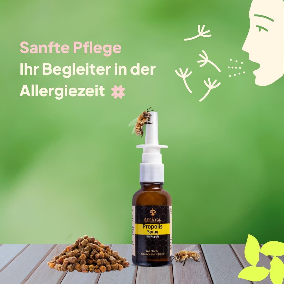 BEE&YOU Propolis Nasenspray für Kinder und Erwachsene, Propolis Spray