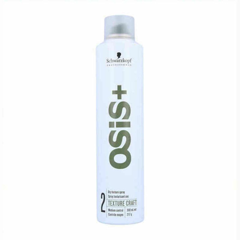 Weißes Spray mit grünem "osis+" Schriftzug. "Schwarzkopf" und "Texture Craft" sind sichtbar.