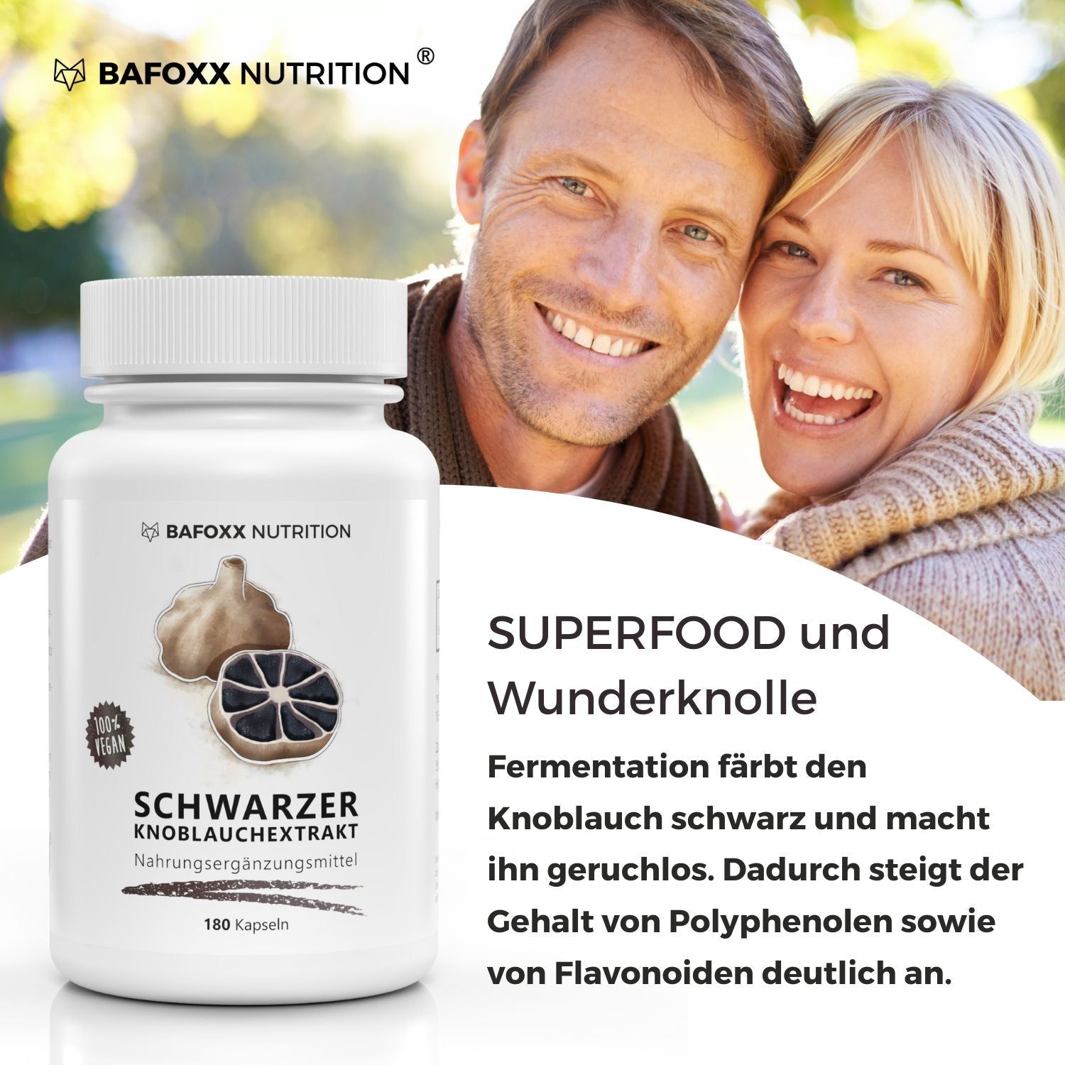 Bafoxx Nutrition® Schwarzer Knoblauchextrakt Kapseln 180 St