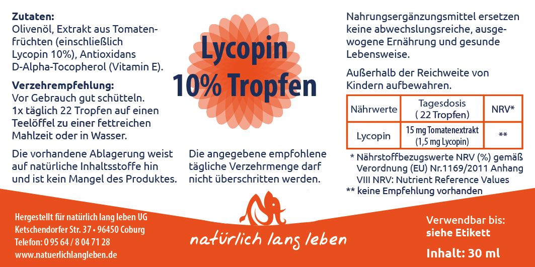 natürlich lang leben Lycopin 10 %