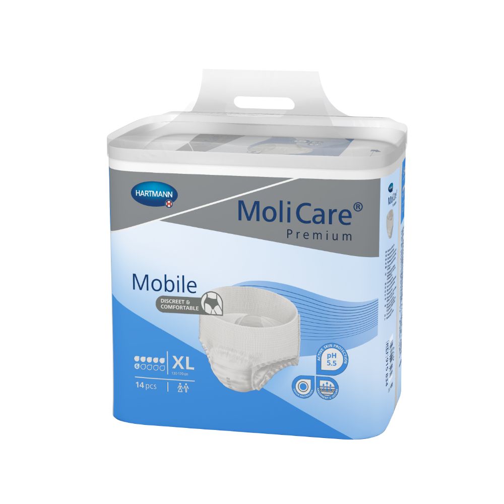 MoliCare Premium Mobile 6 Tropfen Gr. XL, Einweg-Inkontinenzunterwäsche für Männer und Frauen, Windelhosen für Erwachsene