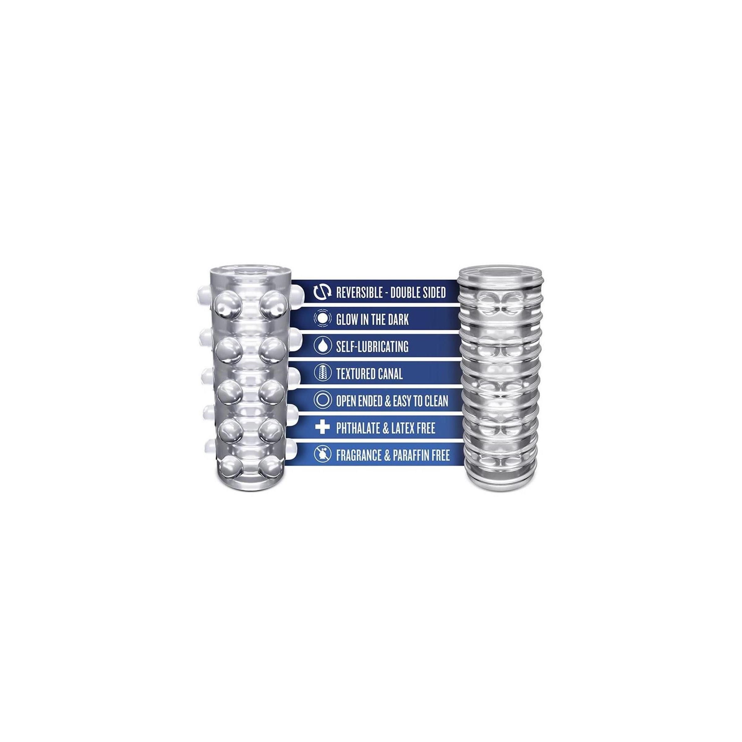 Blush - RIZE SWICH SELF LUBRICATING STROKER  CLEAR