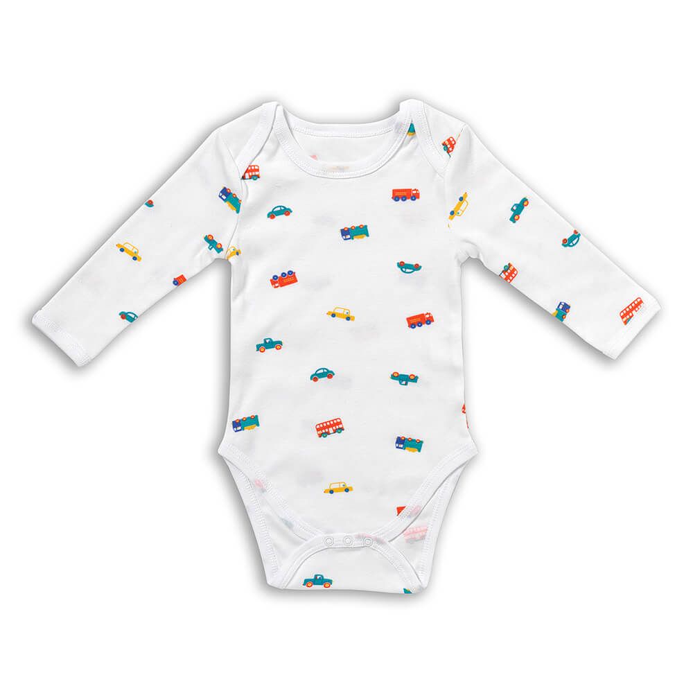 schlummersack Baby Body Langarm aus 100% Bio-Baumwolle Größe 80 Autos