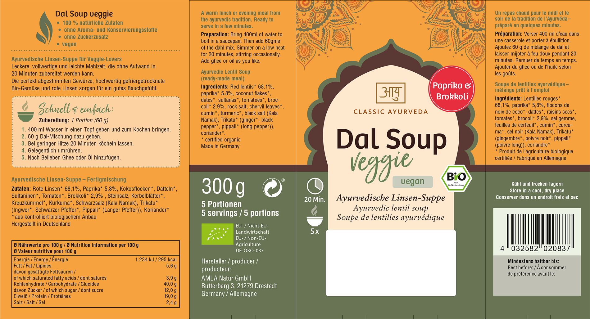 Classic Ayurveda - Dal Soup veggie 300 g