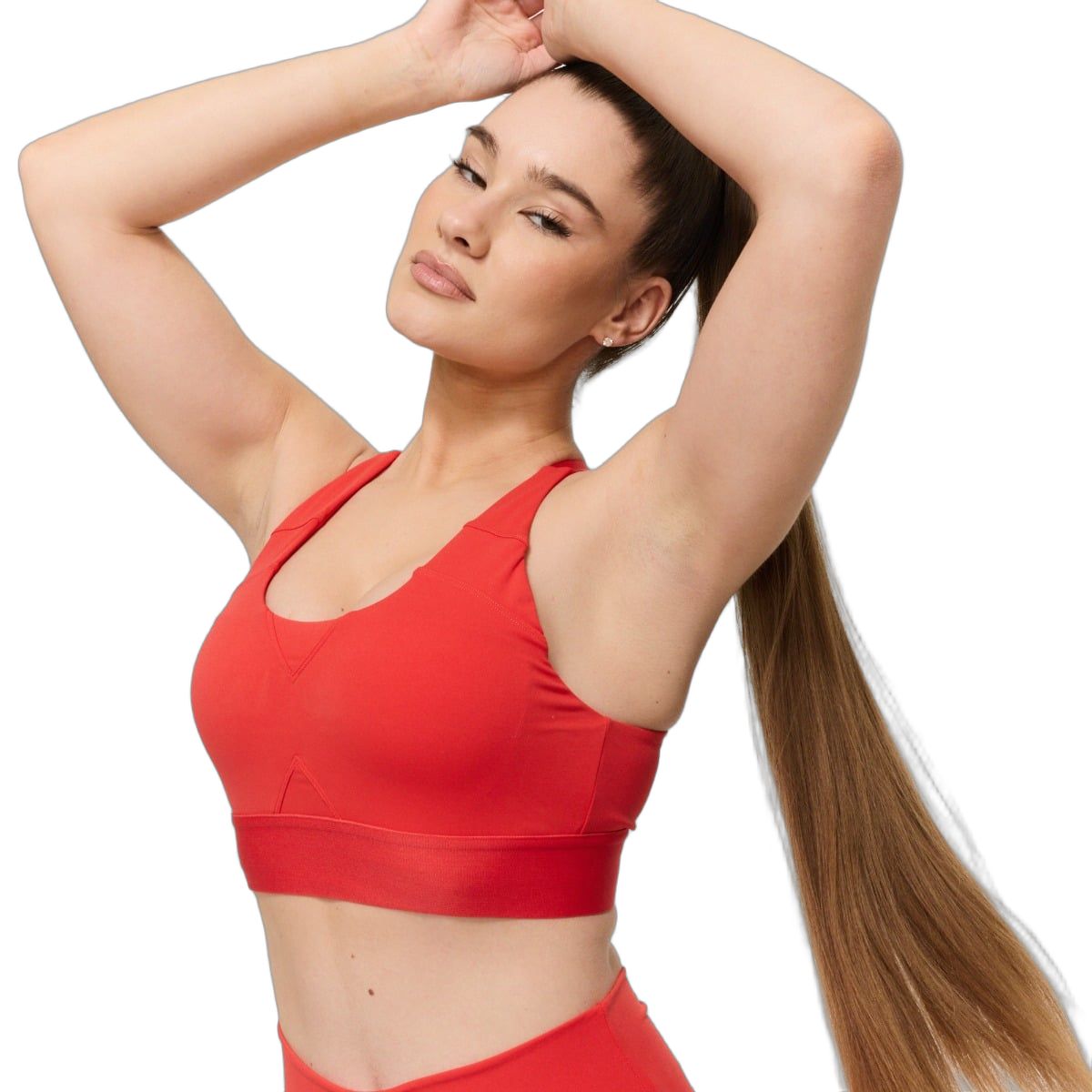 GymBeam Sport-BH Damen mit verstellbaren Trägern und gekreuztem Rücken in Hot Red 1 St