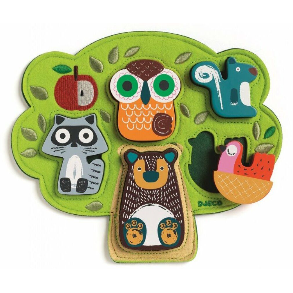 djeco Puzzle Baum mit Tieren