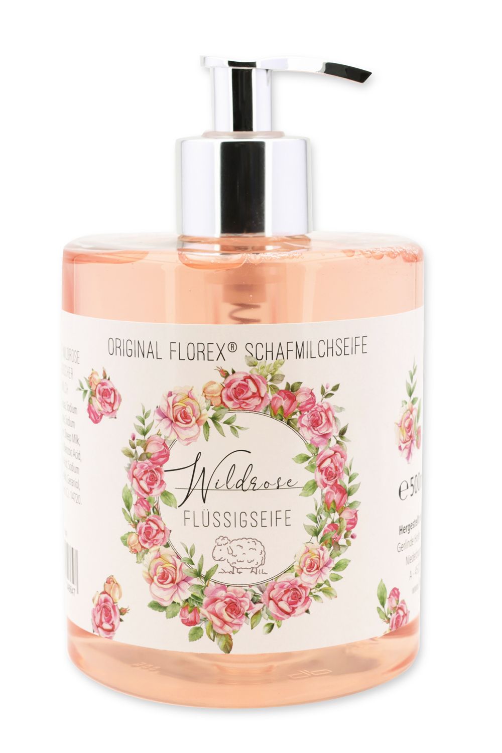Florex Wildrose Schafmilch Flüssigseife mit Bio-Schafmilch & Lanolin 500 ml