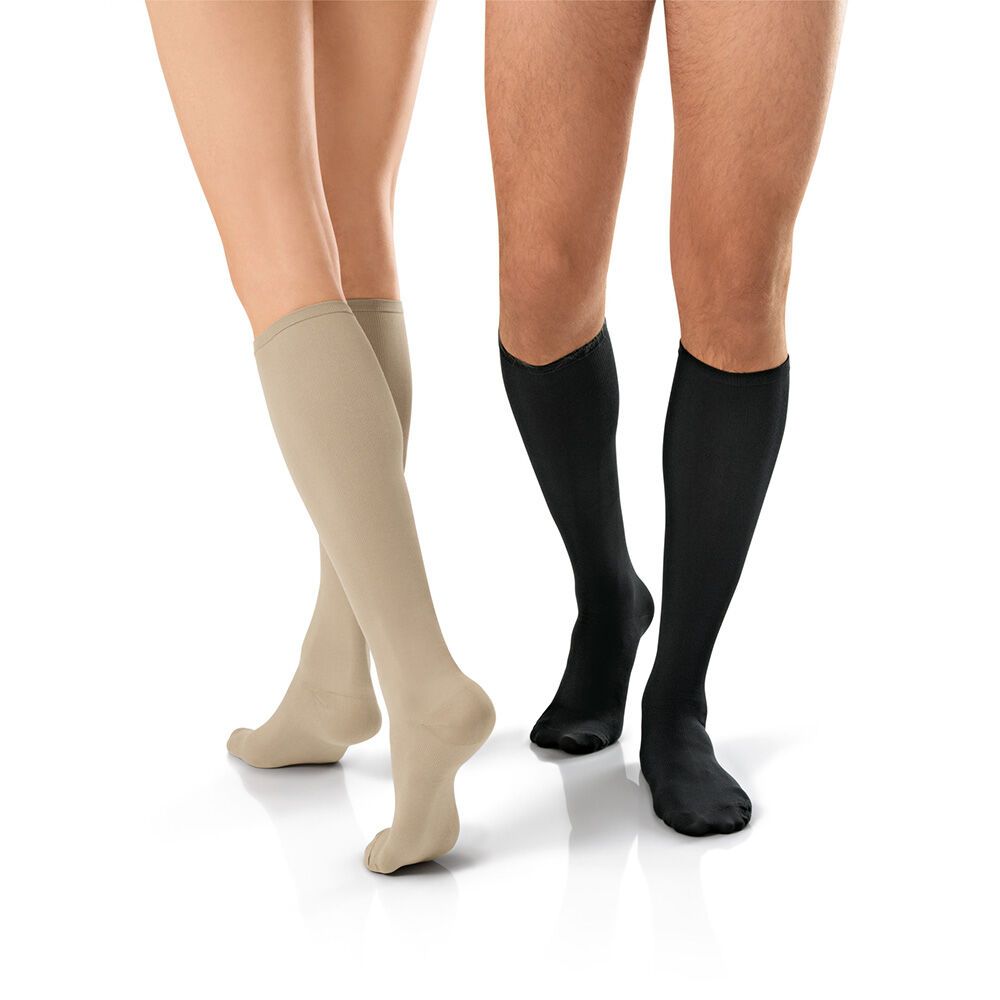 JOBST Travel Knie-Kompressionsstrümpfe Reisestrümpfe aus atmungsaktiven Baumwoll-Mischgewebe