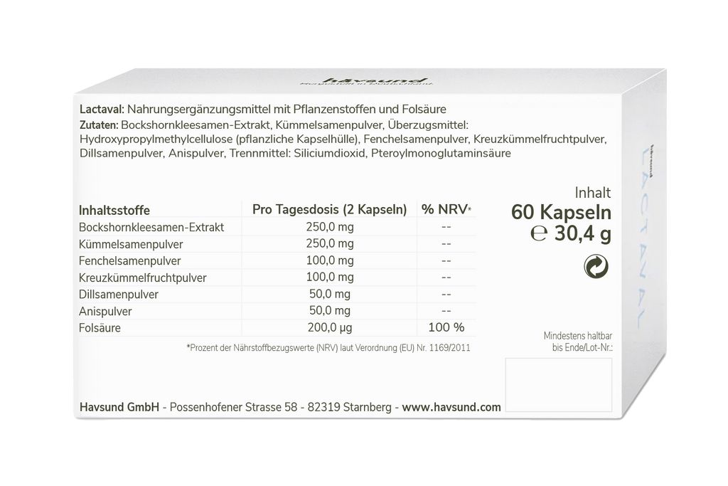 håvsund Lactaval & Hair Vital 480 St Kapseln