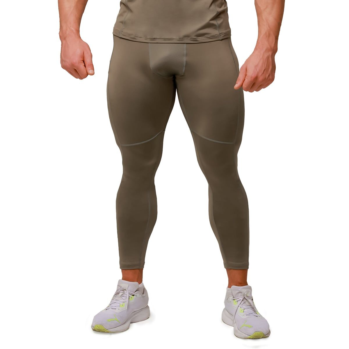 GymBeam Leggings Herren Slim mit Taschen Pulse Vetiver 1 St