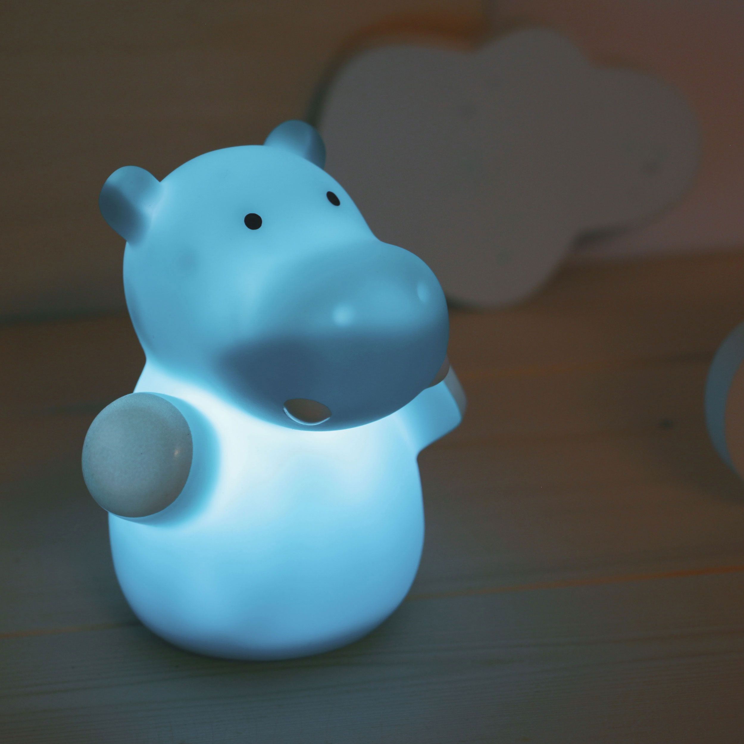 reer lumilu Mini Zoo Nilpferd, Nachtlicht, LED, Timer