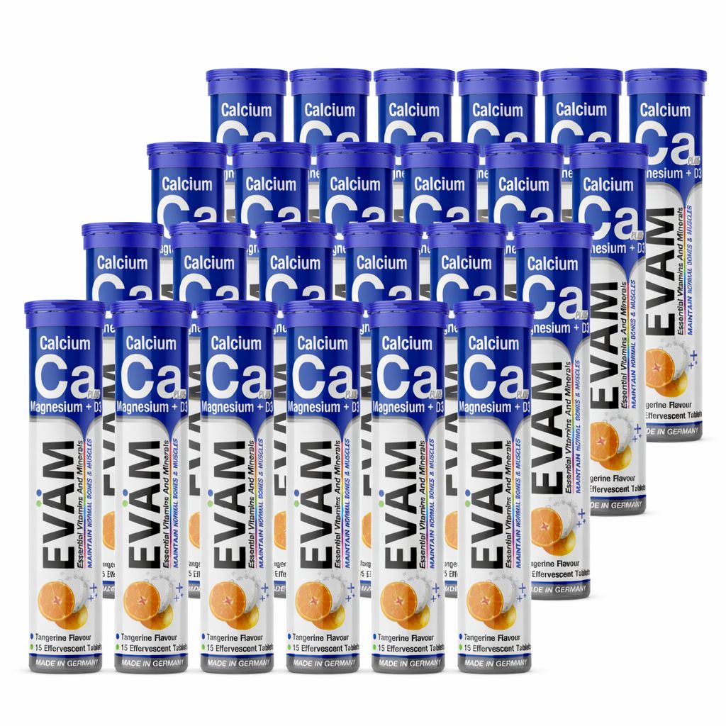 Eväm Calcium + Magnesium D3 Brausetabletten - 24er Pack 360 St