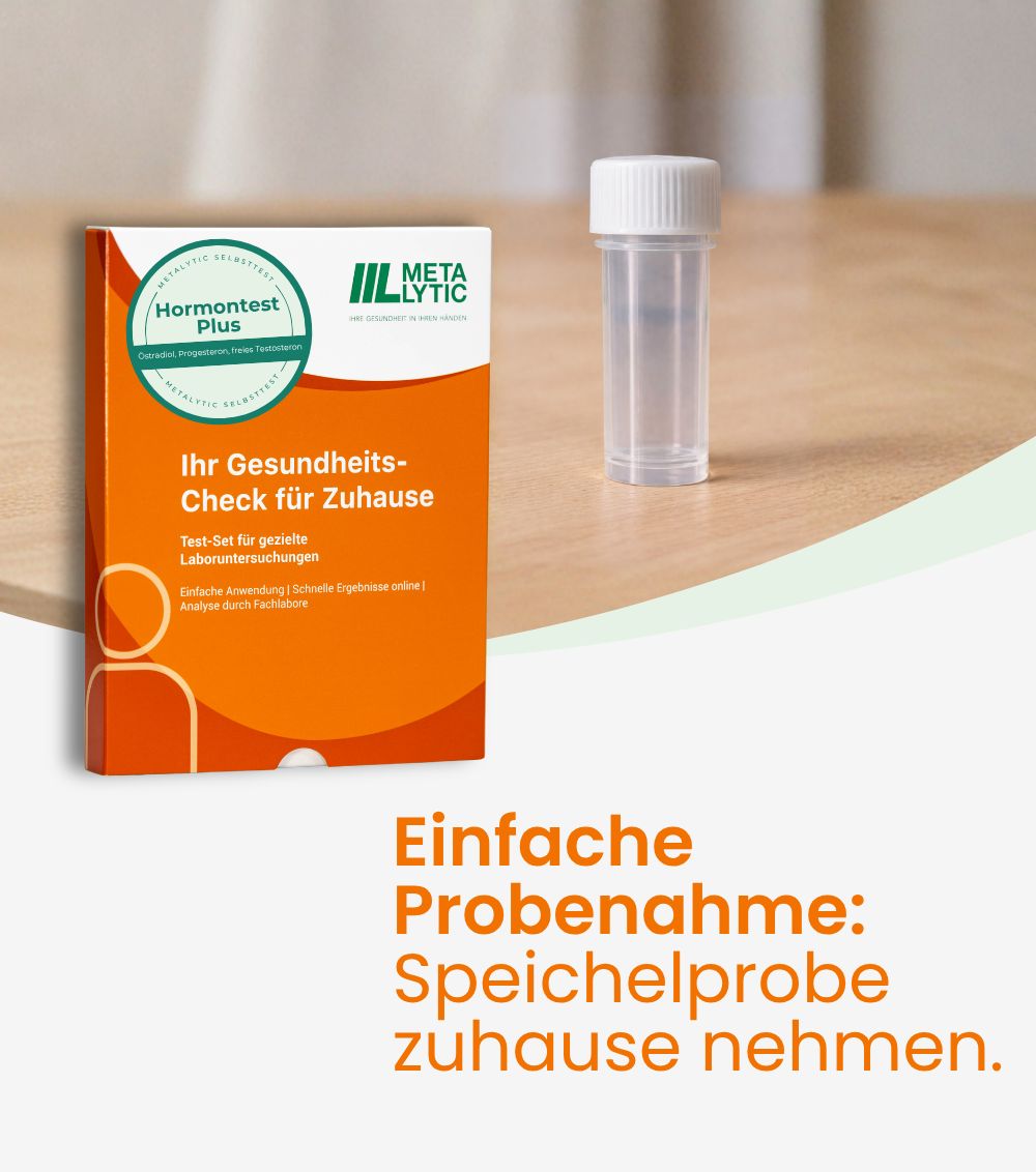 MetaLytic - Hormontest Plus (Östradiol, Progesteron & freies Testosteron) | vollwertiger Labortest