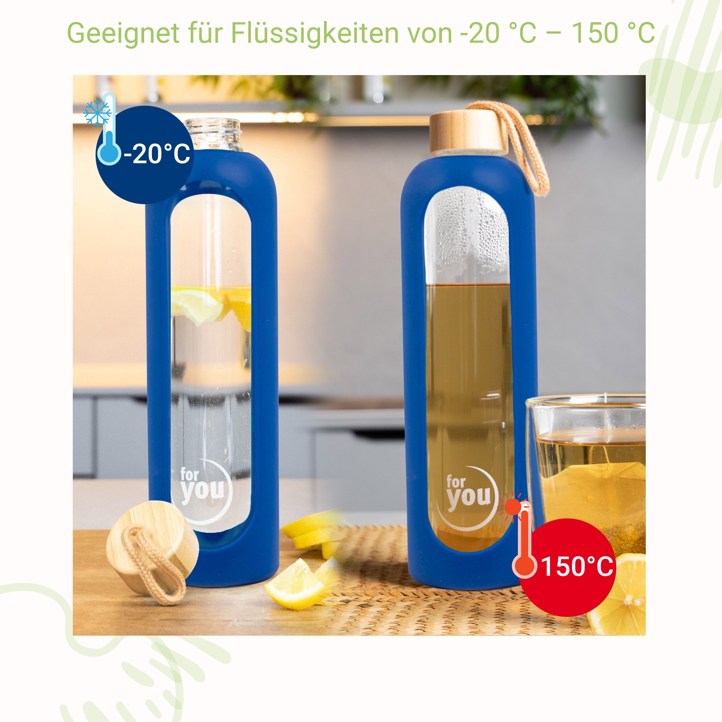 for you Nachhaltige Trinkflasche Doppelpack