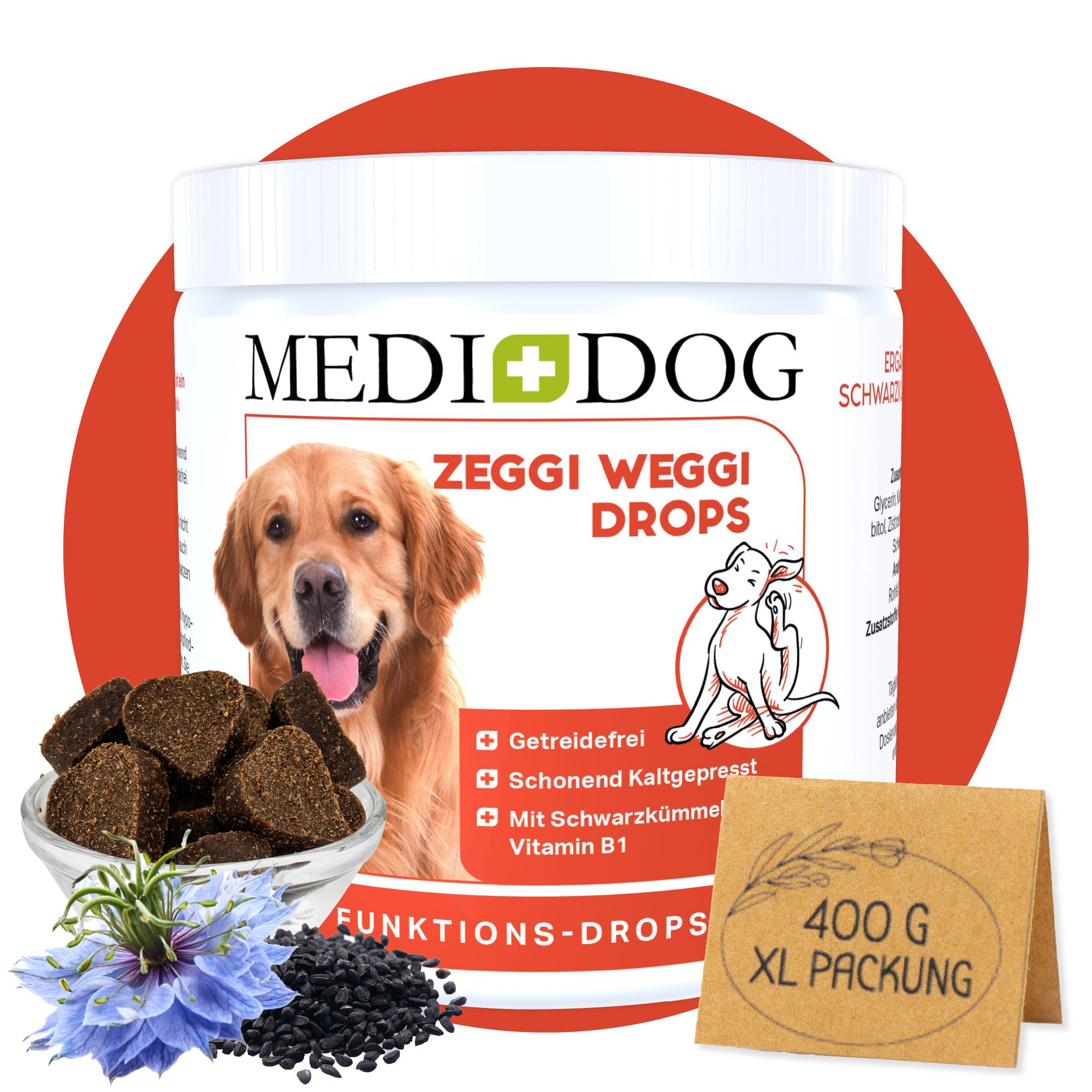 Medidog Zeggi Weggi Drops 400 g Kautabletten