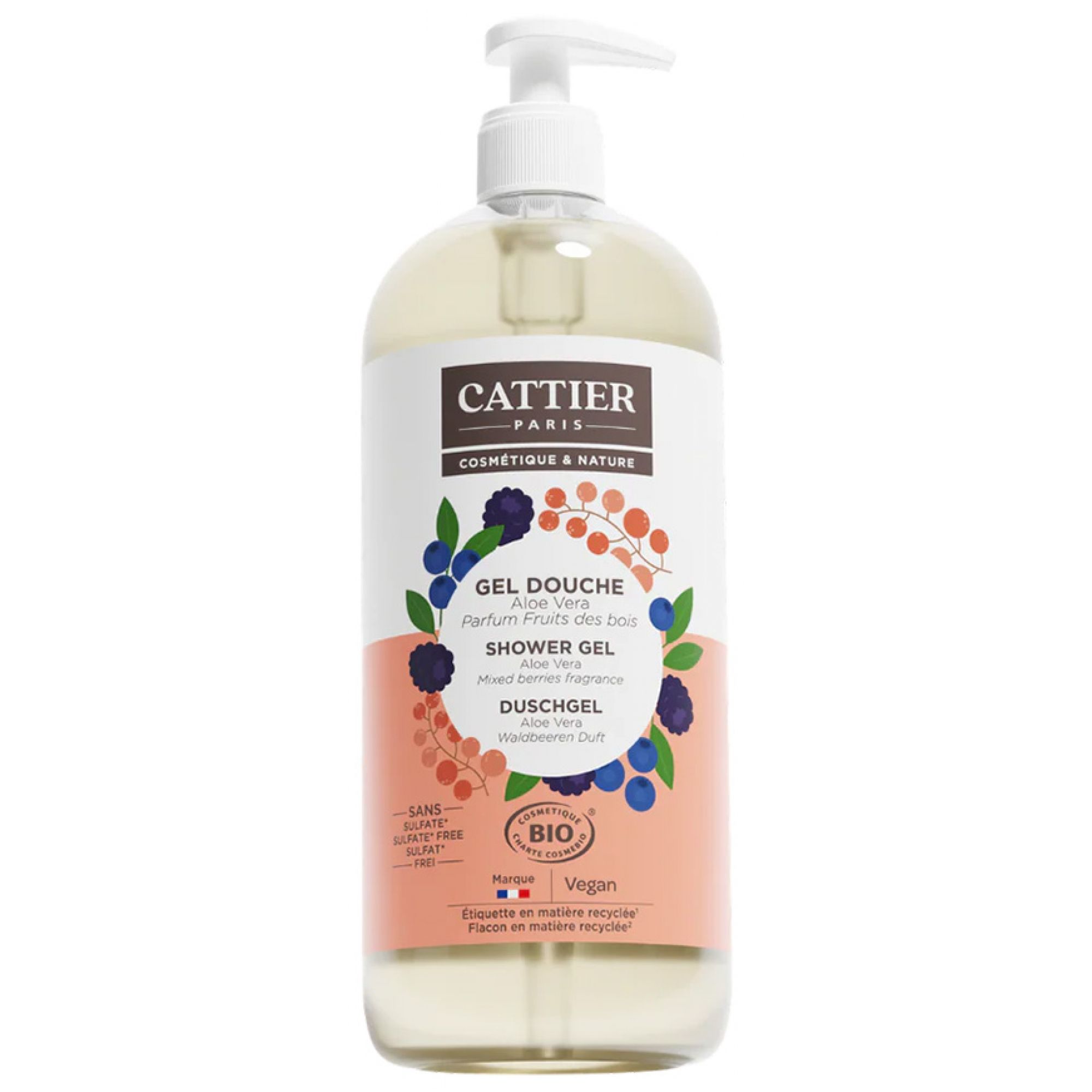 Cattier Aloe Vera Duschgel Bio Waldfrüchte 25x8,3x8,3 cm