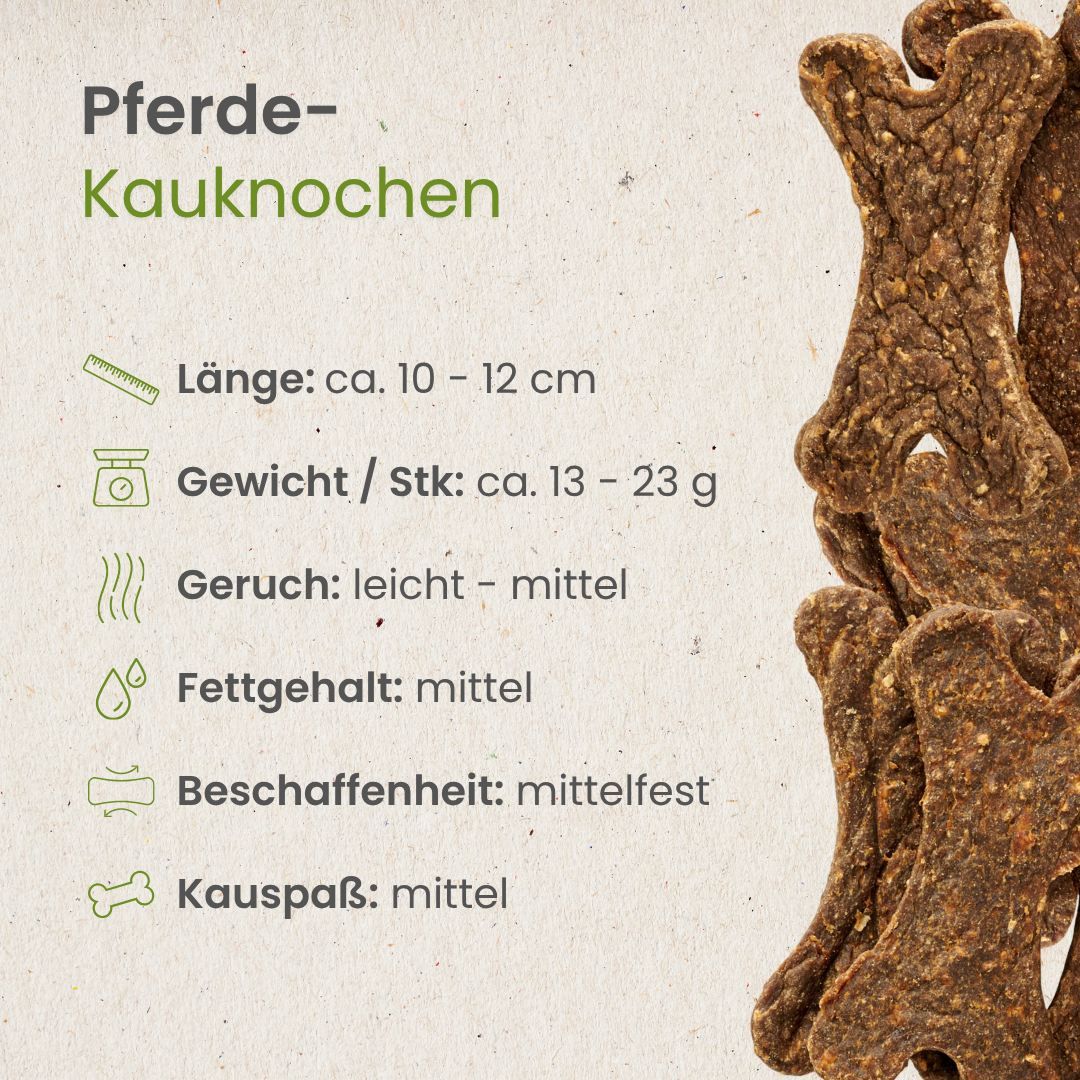 Pferde-Strossen kurz: 100% Pferd, schonend getrocknet, ohne Konservierungsstoffe, für Allergiker geeignet.