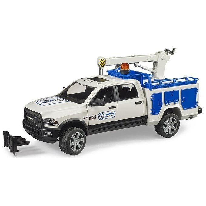 BRUDER 02509 - scala 1:16 - RAM 2500 SERVIZIO STRADALE CON GRU E LAMPAGGIANTI - Immagine 4
