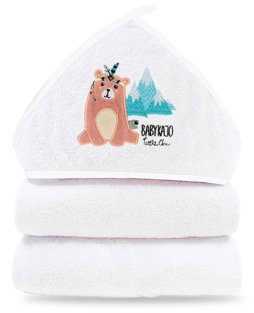 Babykajo Kapuzenhandtuch aus 100% Frottee - Babyhandtuch kuschlig weich