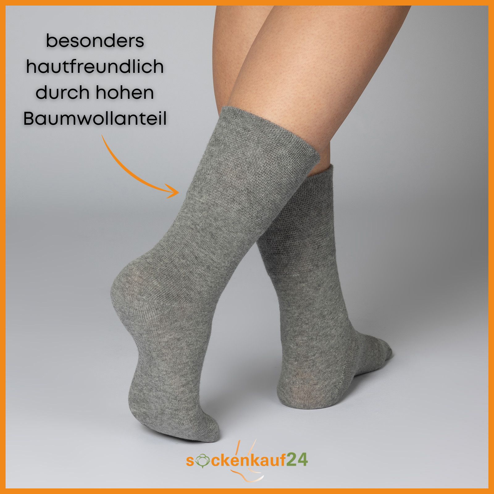 Diabetiker Socken ohne Gummi & ohne Naht aus 97% Baumwolle für Damen und Herren