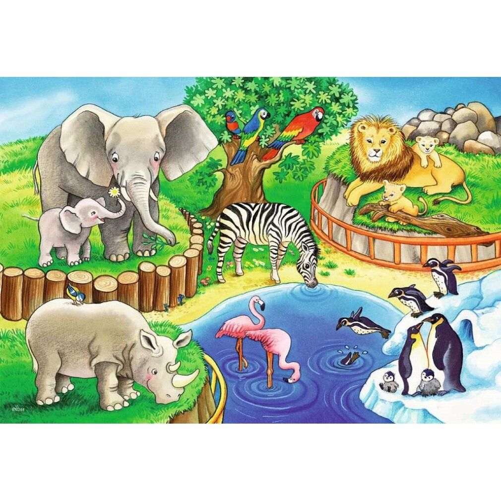 ravensburger Puzzle Tiere im Zoo 2x12 Teile