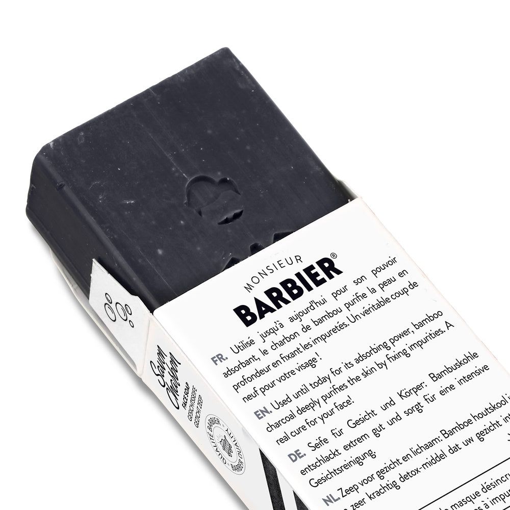Monsieur BARBIER - Überfettete Kohleseife Gesicht und Körper für Männer