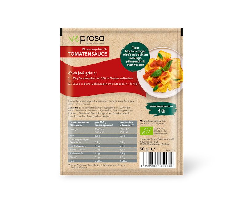 VEPROSA Bio-Saucenpulver Tomatensauce