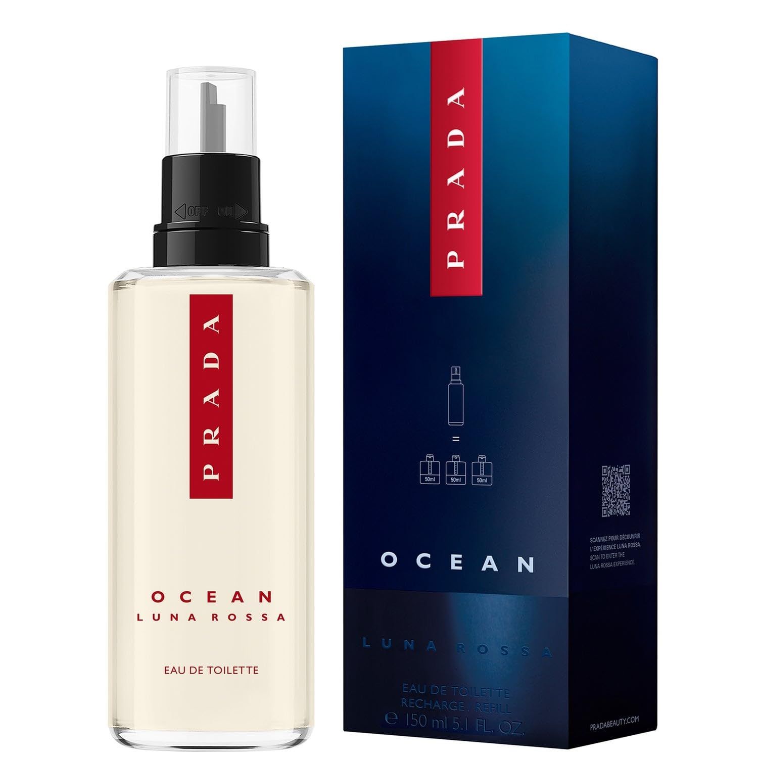 Prada Luna Rossa Ocean Eau De Toilette 150 Ml Ricarica