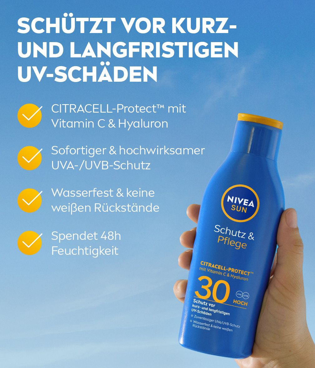 NIVEA SUN Schutz & Pflege Sonnenlotion LSF 30