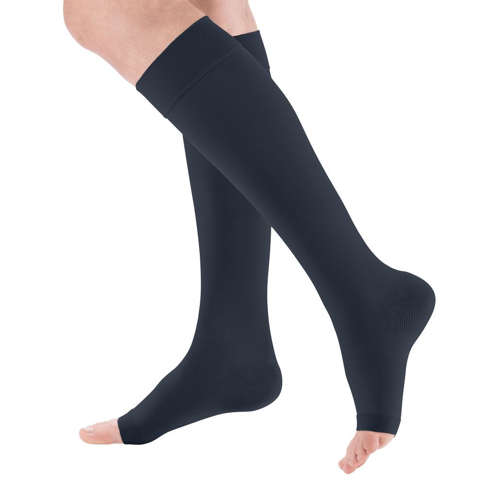 mediven plus CCL2 AD Kompressionsstrümpfe kurz (34-38 cm) o. Fußspitze Trikotabschlussrand