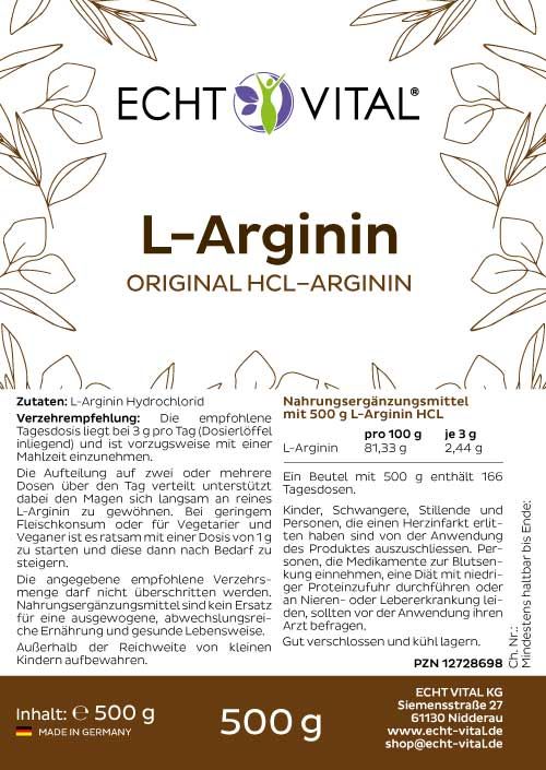 Echt Vital L-Arginin Pulver
