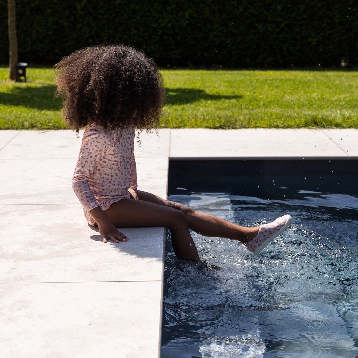 Swim Essentials LangarmUVBadeanzug für Mädchen alt Leoparden Muster /