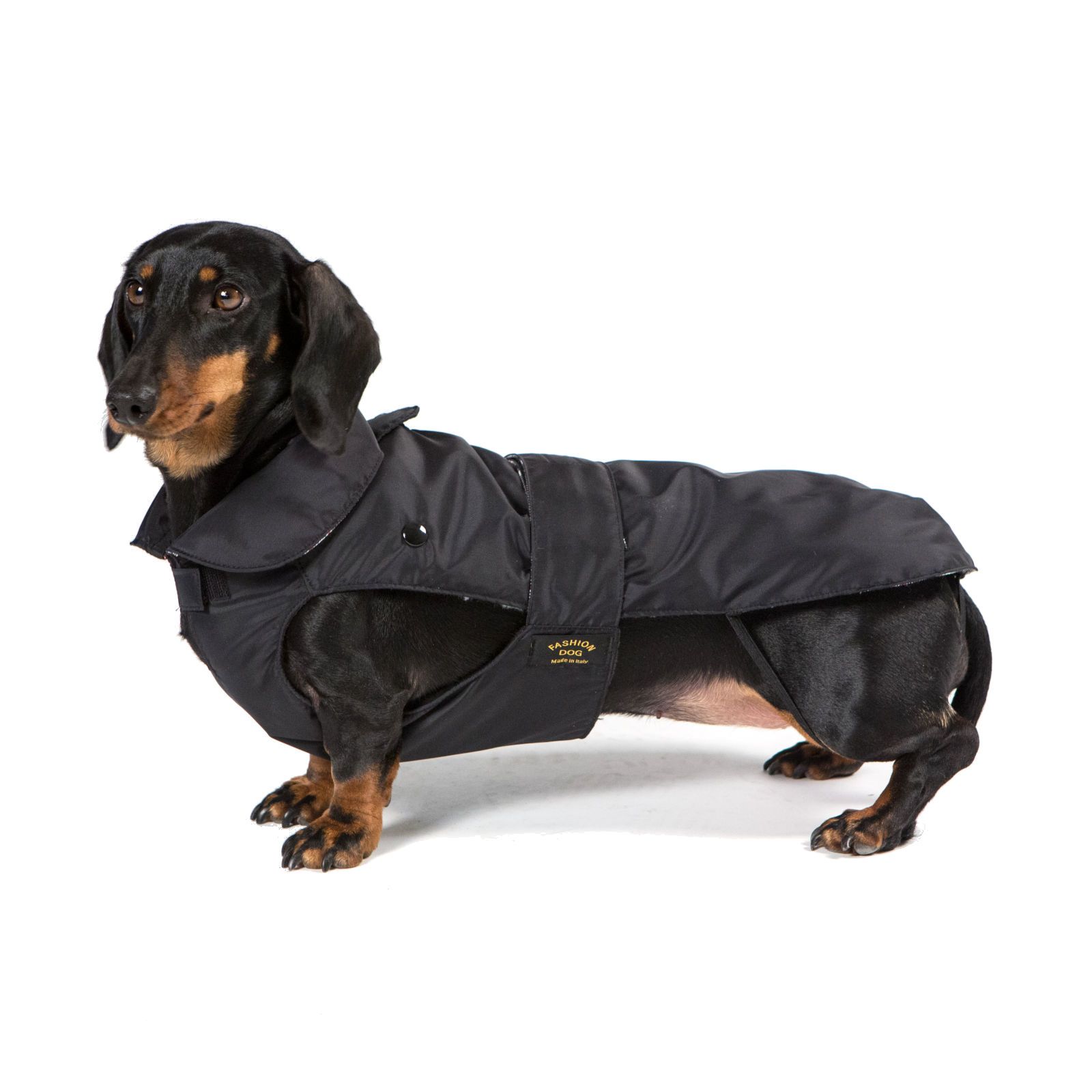 Fashion Dog Hundemantel speziell für Dackel - Schwarz - 43 cm