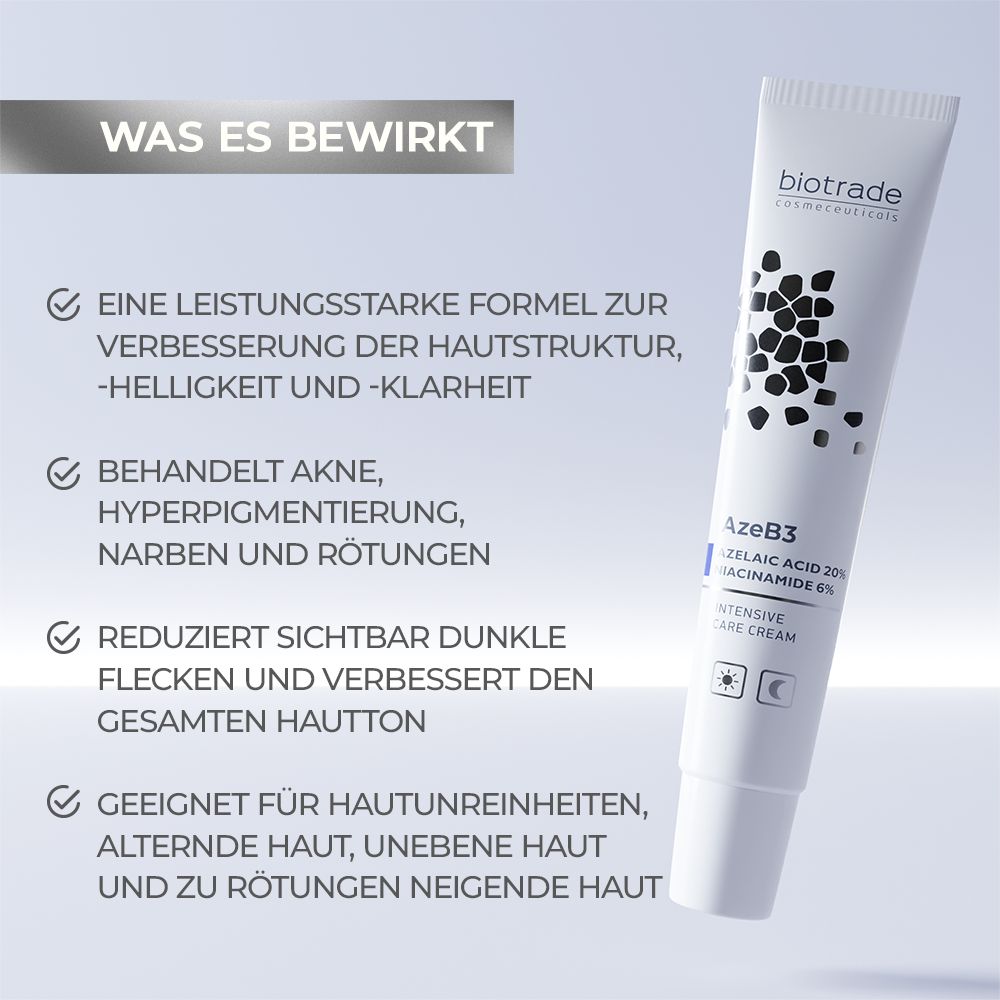 Biotrade AzeB3 Intensivpflegecreme mit Azelainsäure und Niacinamid