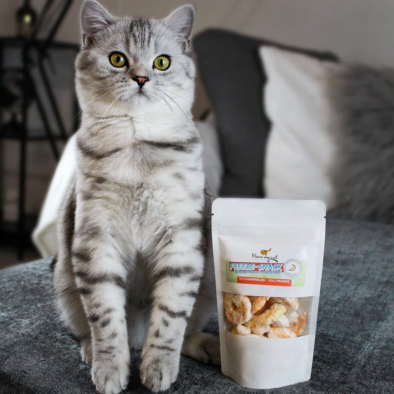 I love my cat Freeze-Snack für Katzen - Riesengarnelen (gefriergetrocknet)