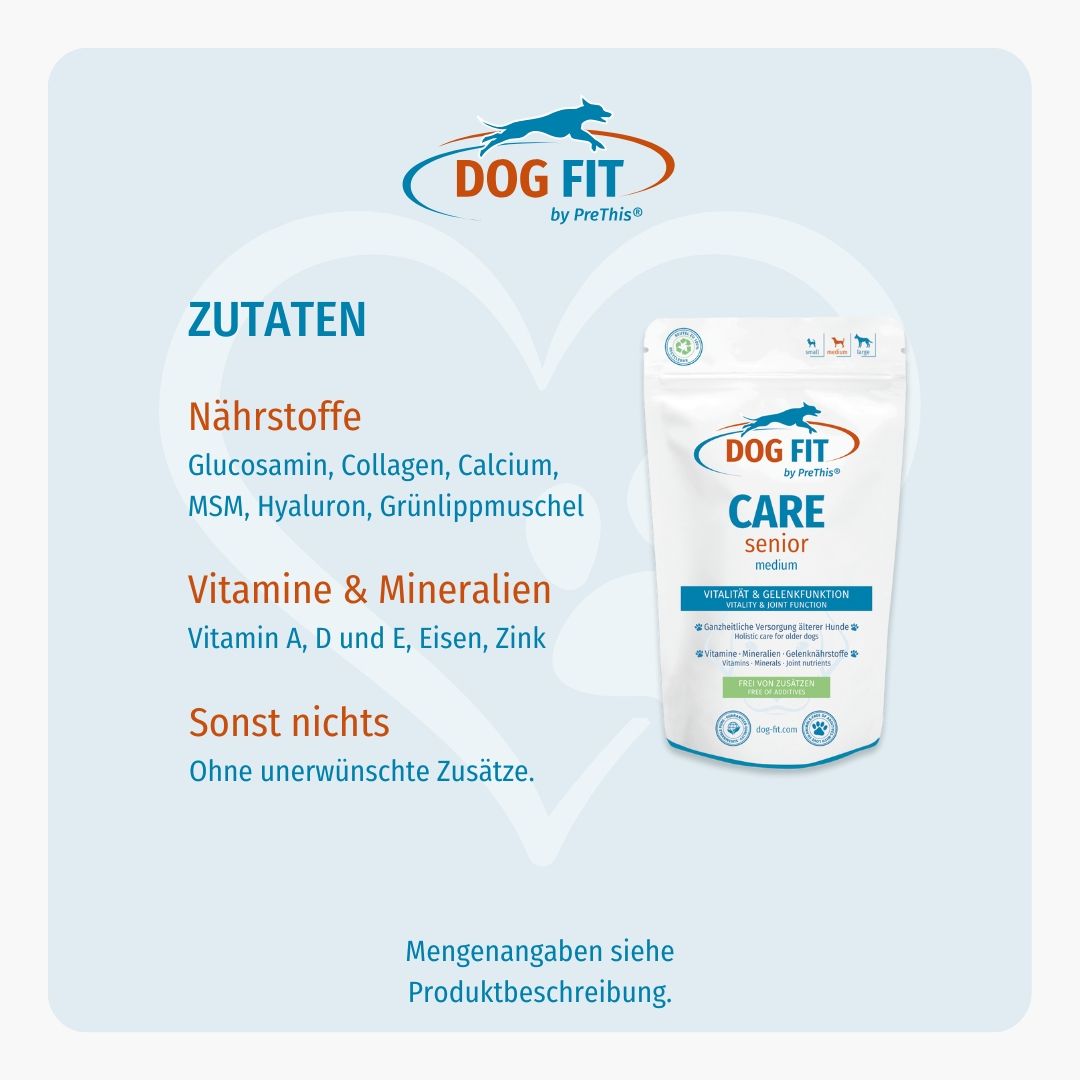 DOG FIT by PreThis® CARE senior » Ergänzung für ältere Hunde (medium)