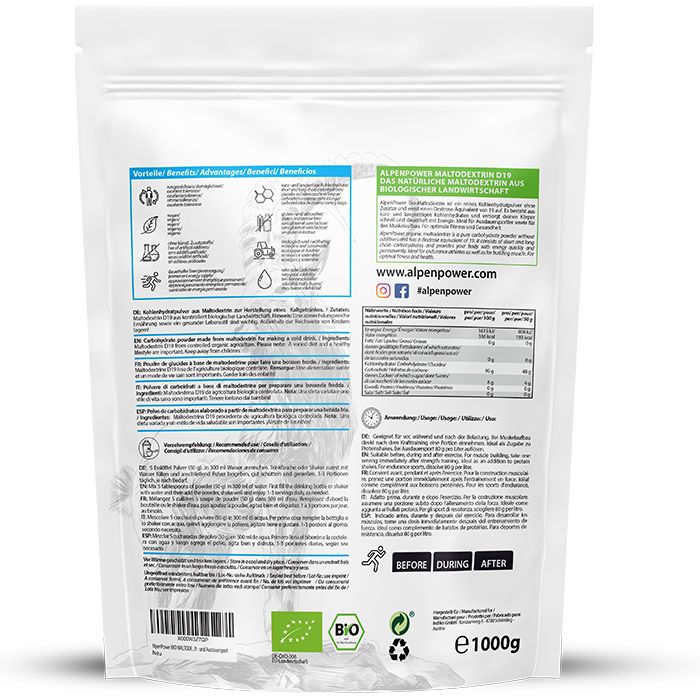 AlpenPower Bio Maltodextrin 1000 g Pulver