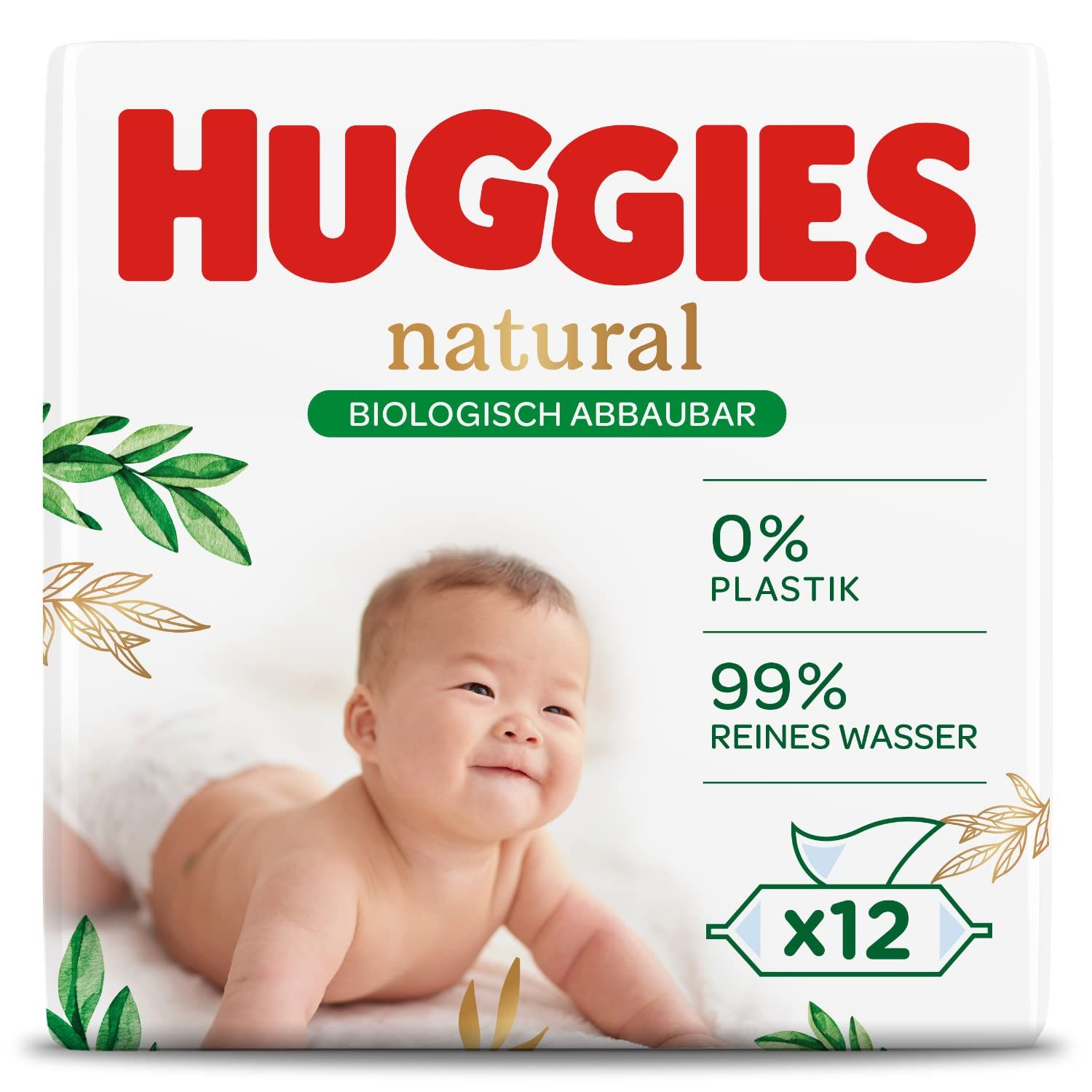 Huggies Natural Pure Water Feuchttücher Tücher Baby Wipes