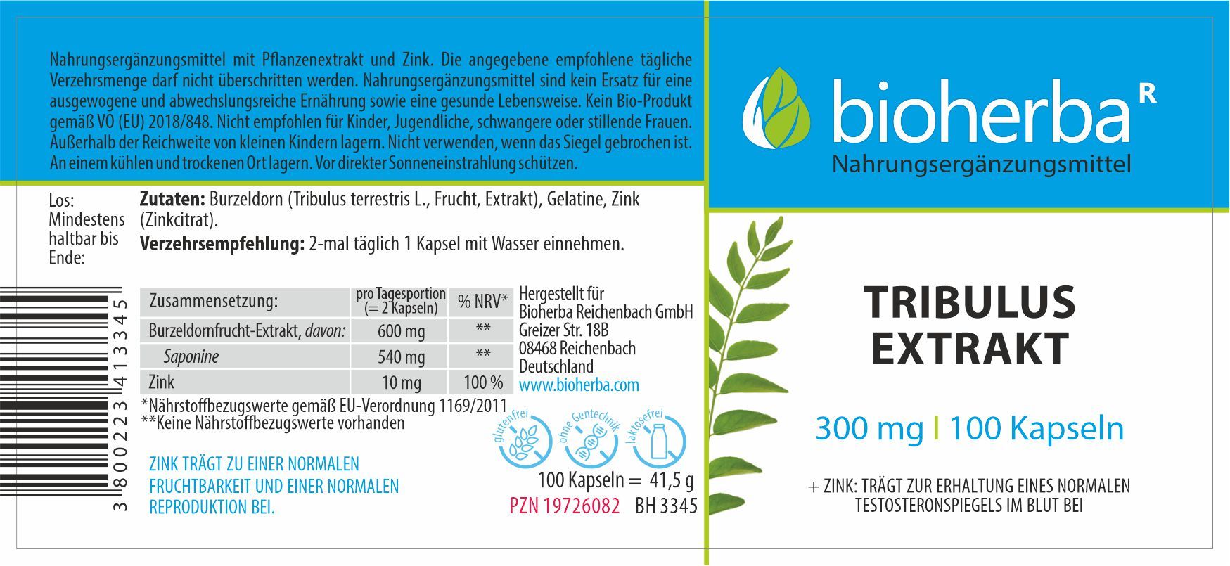 Bioherba Tribulus Extrakt Kapseln