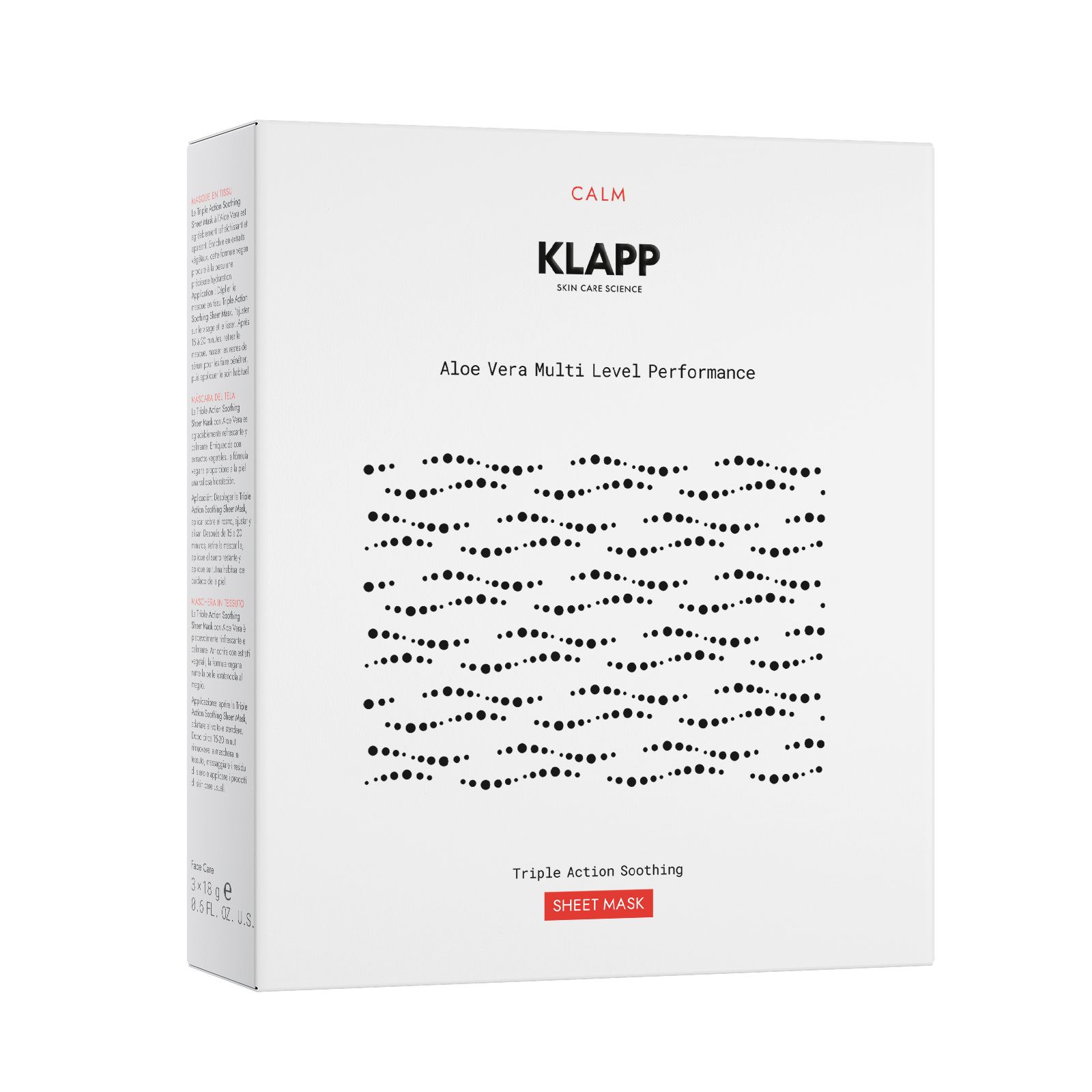 KLAPP Aloe Vera Triple Action Soothing Sheet Mask