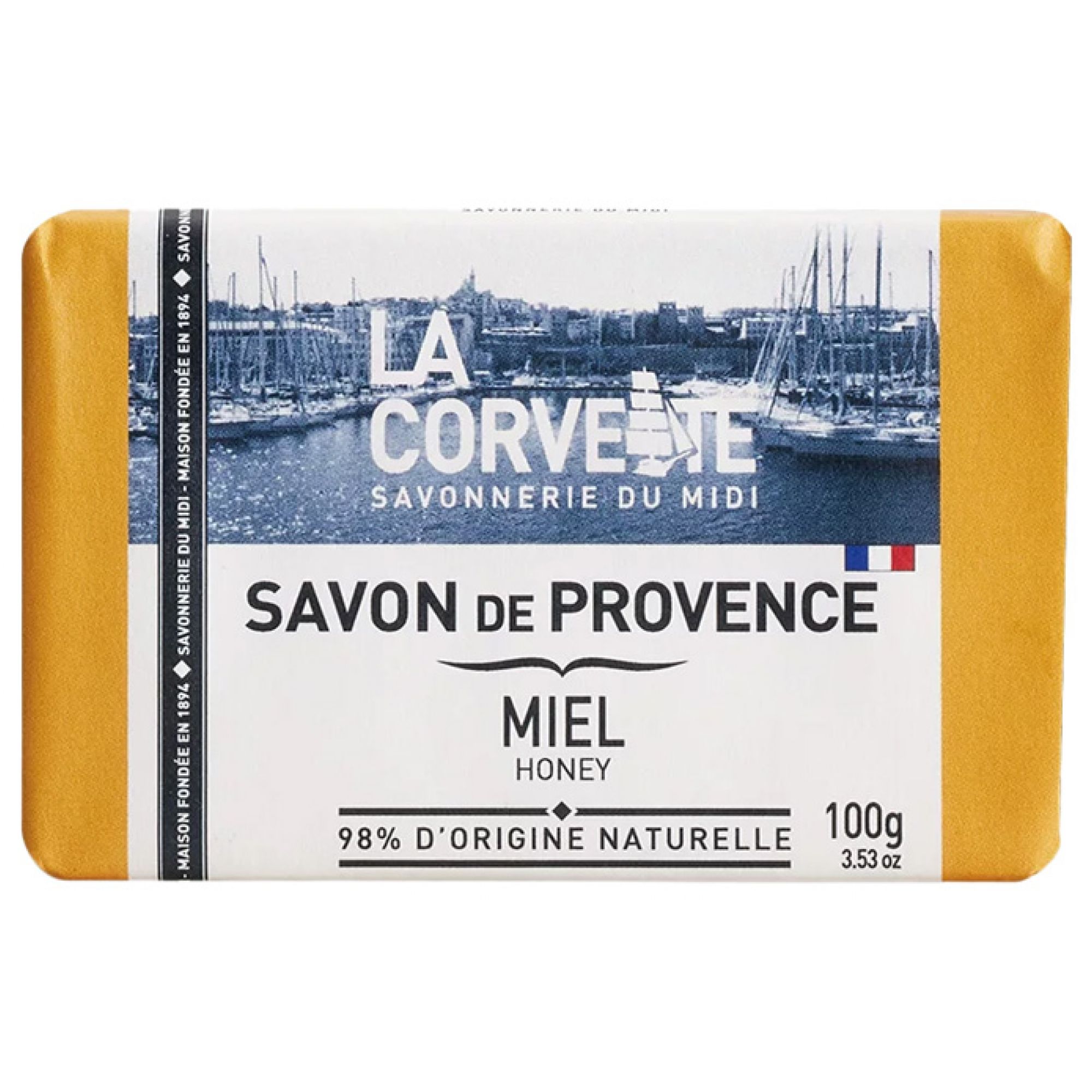 La Corvette Provence Honigseife 5,5x8x2,5 cm