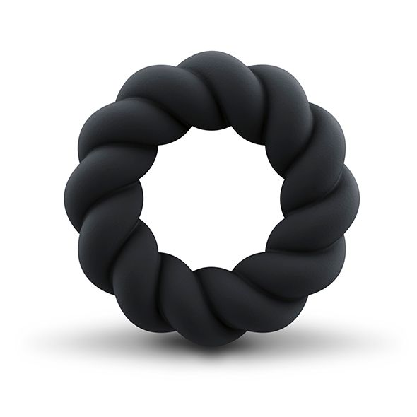 Rocks-off - Twist Non Vibrating Liquid Silicone Ring Black 1 St