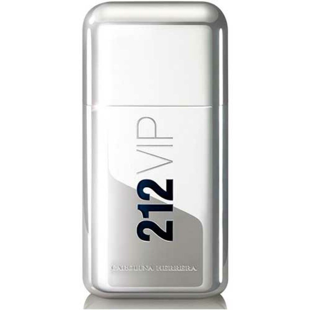 Silberner Flakon. Aufschrift: 212 VIP. Carolina Herrera.