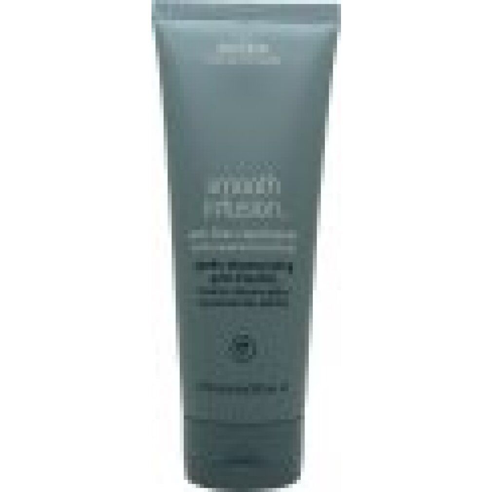 Dunkelgraue Tube mit Aveda Smooth Infusion. Anti-Frizz-Conditioner. Für glattes Haar.